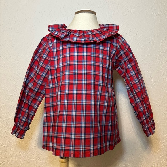 bella bliss Other - Bella Bliss plaid girls ruffle top sz 18m